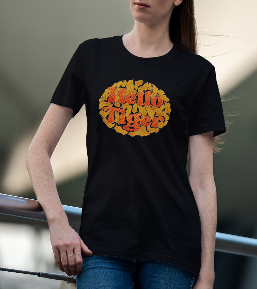 Hello Tiger Bold Leaves T-Shirt