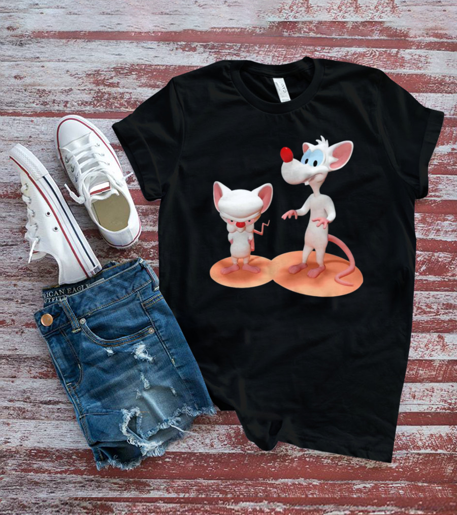 Pinky And The Brain Cartoon Characters Retro Animation Duo T-Shirt