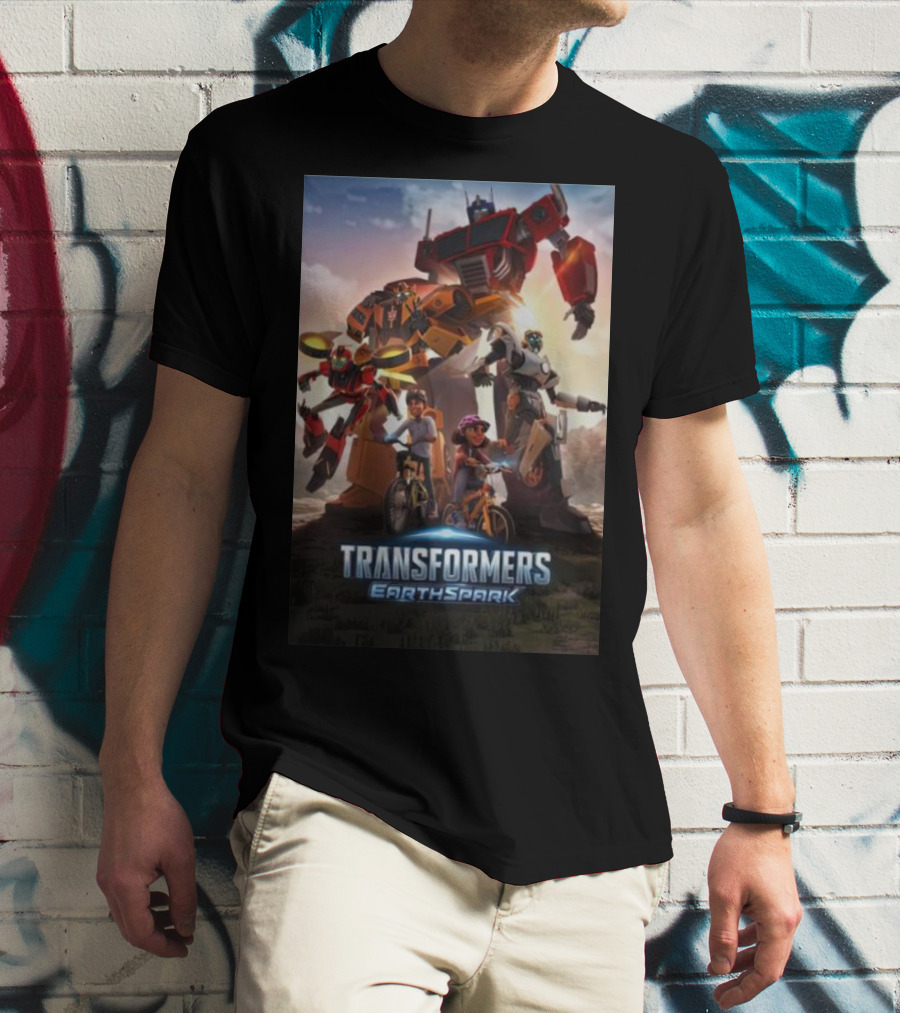 Transformers Earthspark Optimus Prime And Friends Adventure Scene T-Shirt