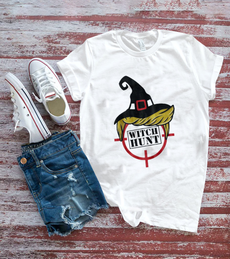 Witch Hunt Crosshairs Hat And Hair On Target T-Shirt