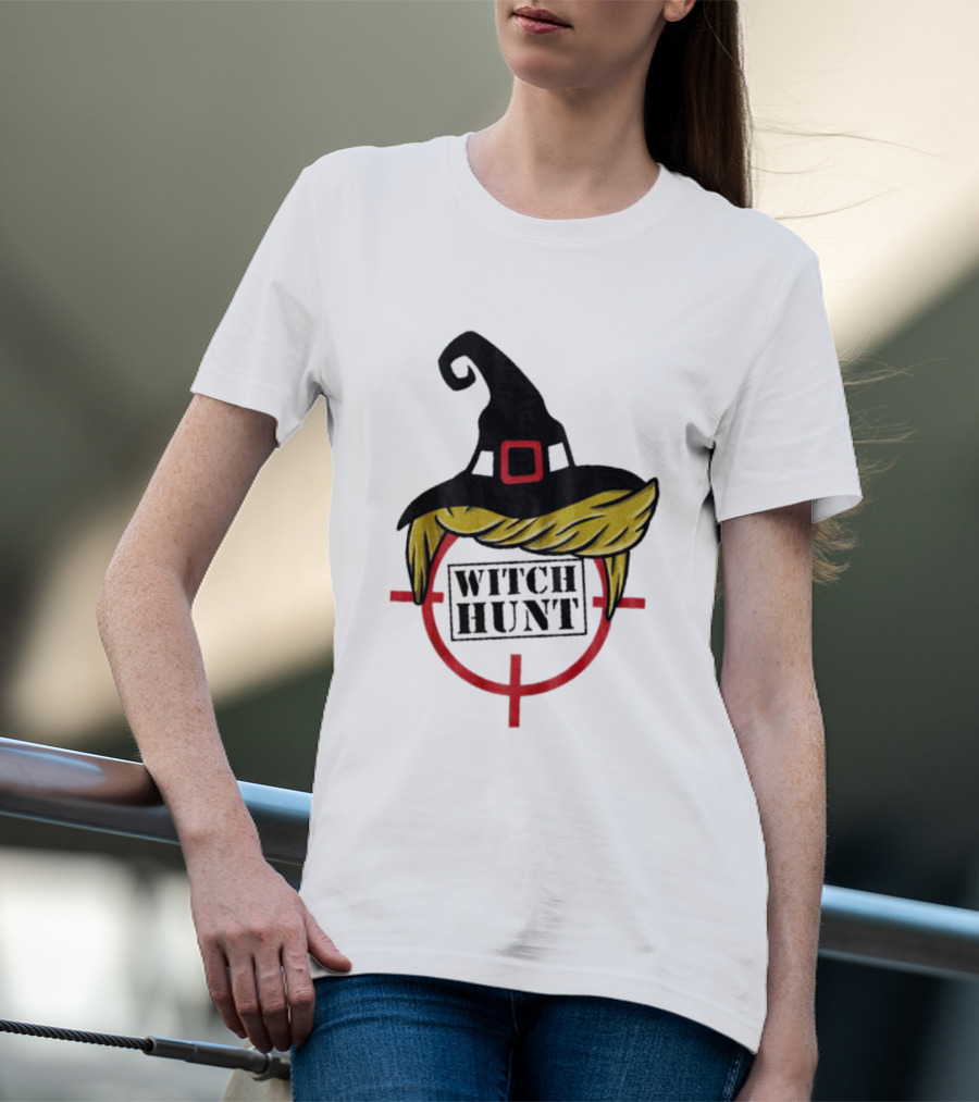 Witch Hunt Crosshairs Hat And Hair On Target T-Shirt