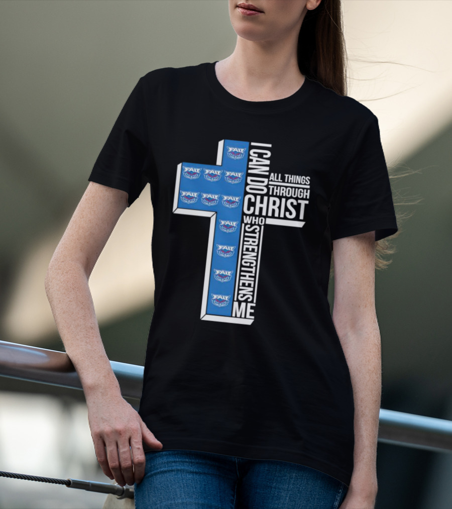 Atlantic Owls FAU I Can Do All Things Through Christ Who Strengthens Me T-Shirt