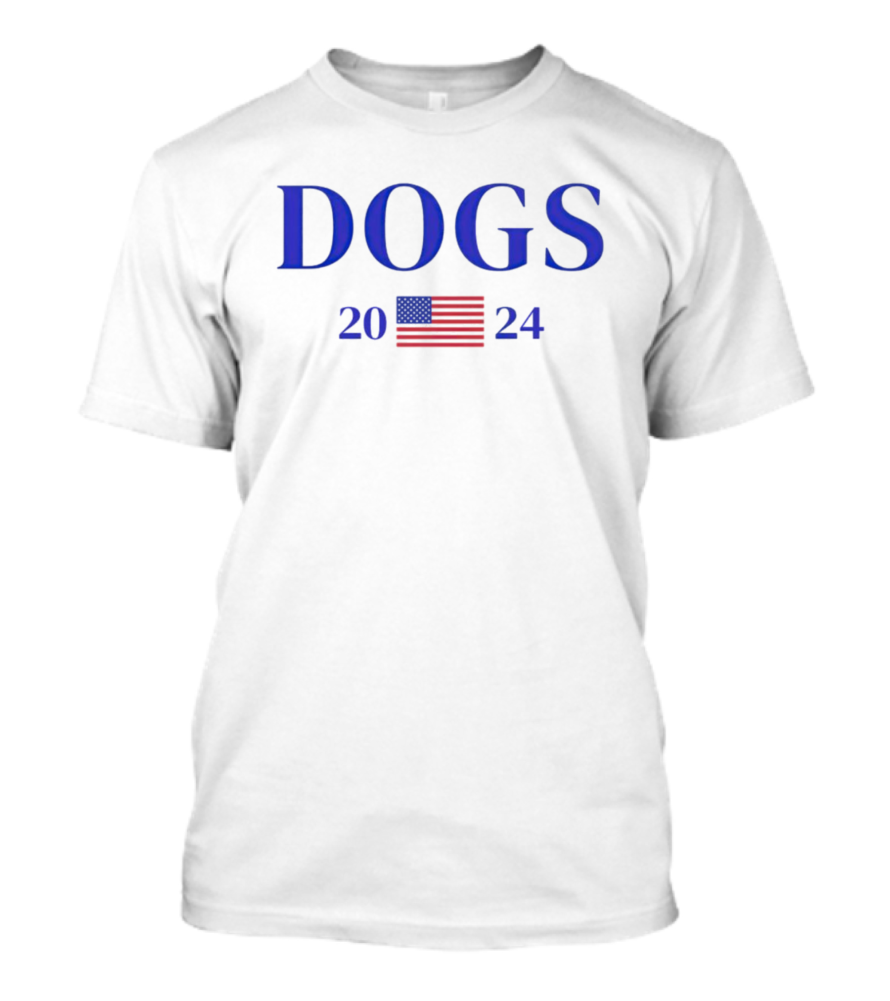 Dogs 2024 American Flag President Campaign T-Shirt