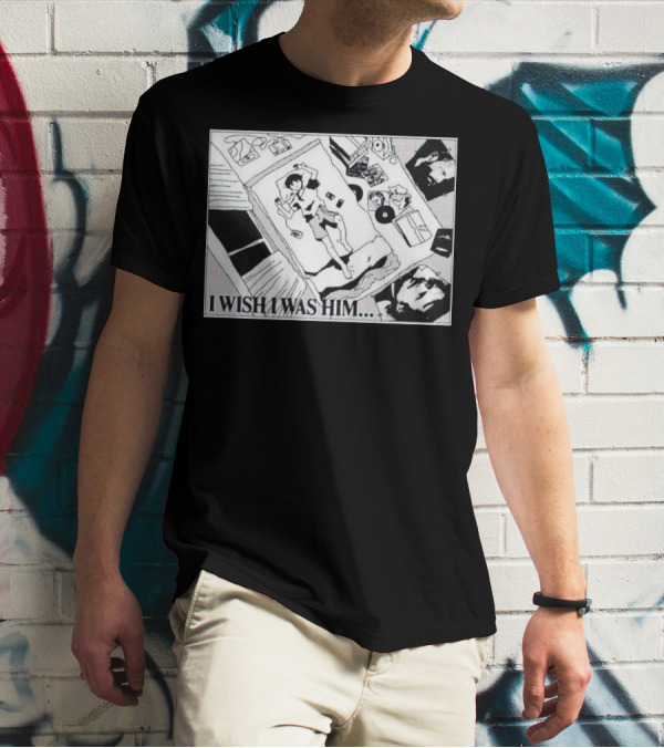 I Wish I Was Him Bedroom Anime Manga Scene T-Shirt
