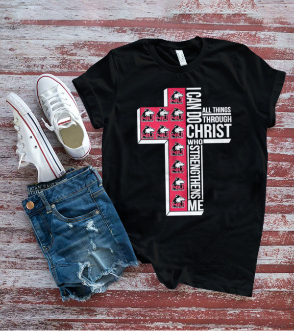 NIU Huskies I Can Do All Things Through Christ Who Strengthens Me Cross T-Shirt