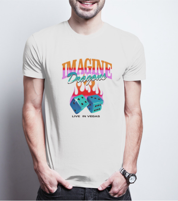 IMAGINE DRAGONS Flaming Dice Live In Vegas T-Shirt