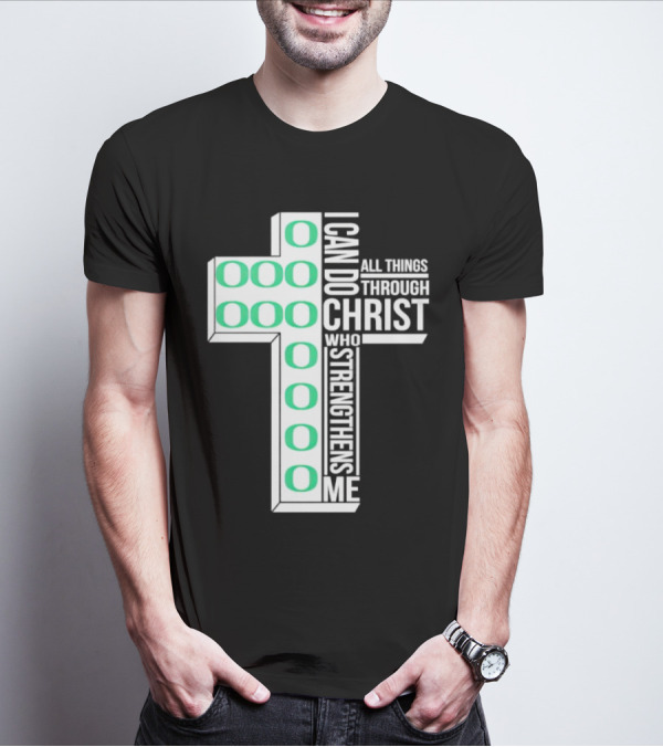 Oregon Ducks Cross I Can Do All Things Through Christ Who Strengthens Me T-Shirt
