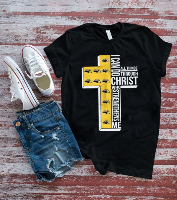 Southern Miss Golden Eagles I Can Do All Things Through Christ Who Strengthens Me Cross T-Shirt