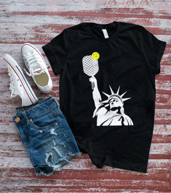 Statue Of Liberty With Pickleball Paddle And Ball T-Shirt