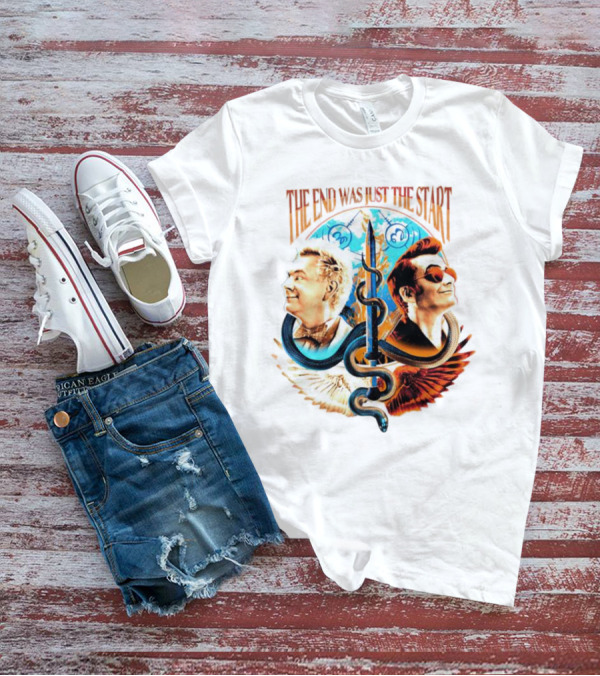 The End Was Just The Start Good Omens Angel And Demon Symbolic T-Shirt