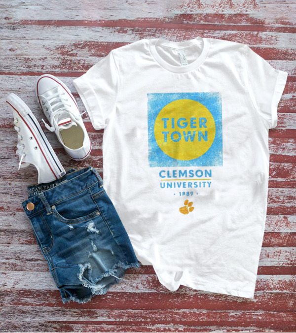 Tiger Town Clemson University 1889 Paw Prints T-Shirt