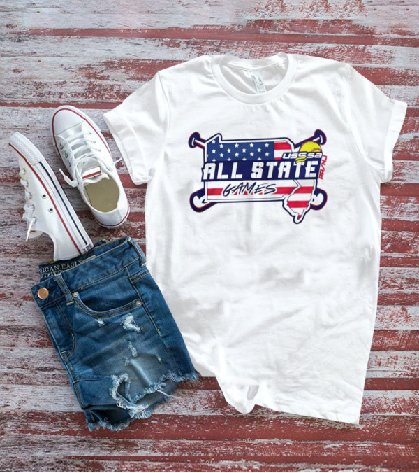 USSSA All State Games USA Flag Softball T-Shirt
