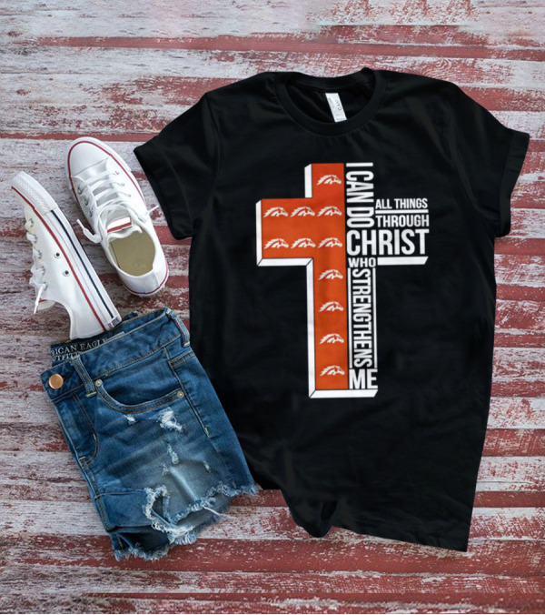 Western Michigan Broncos I Can Do All Things Through Christ Who Strengthens Me Cross T-Shirt