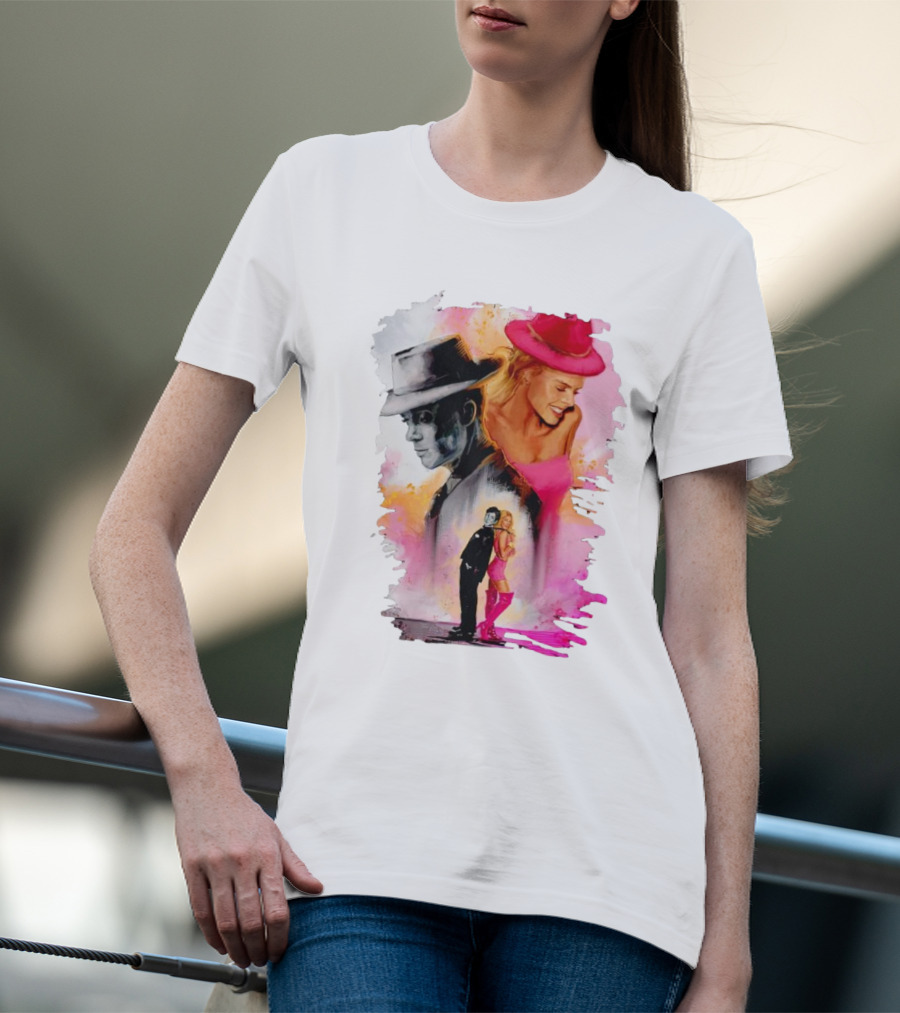 Barbie Oppenheimer Crossover Art Fusion T-Shirt