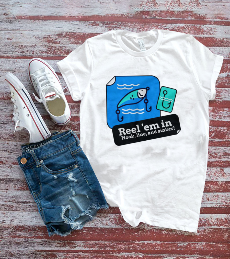 Reel 'em In Hook Line And Sinker Fishing Lure Iconic T-Shirt