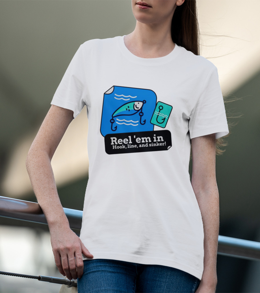 Reel 'em In Hook Line And Sinker Fishing Lure Iconic T-Shirt
