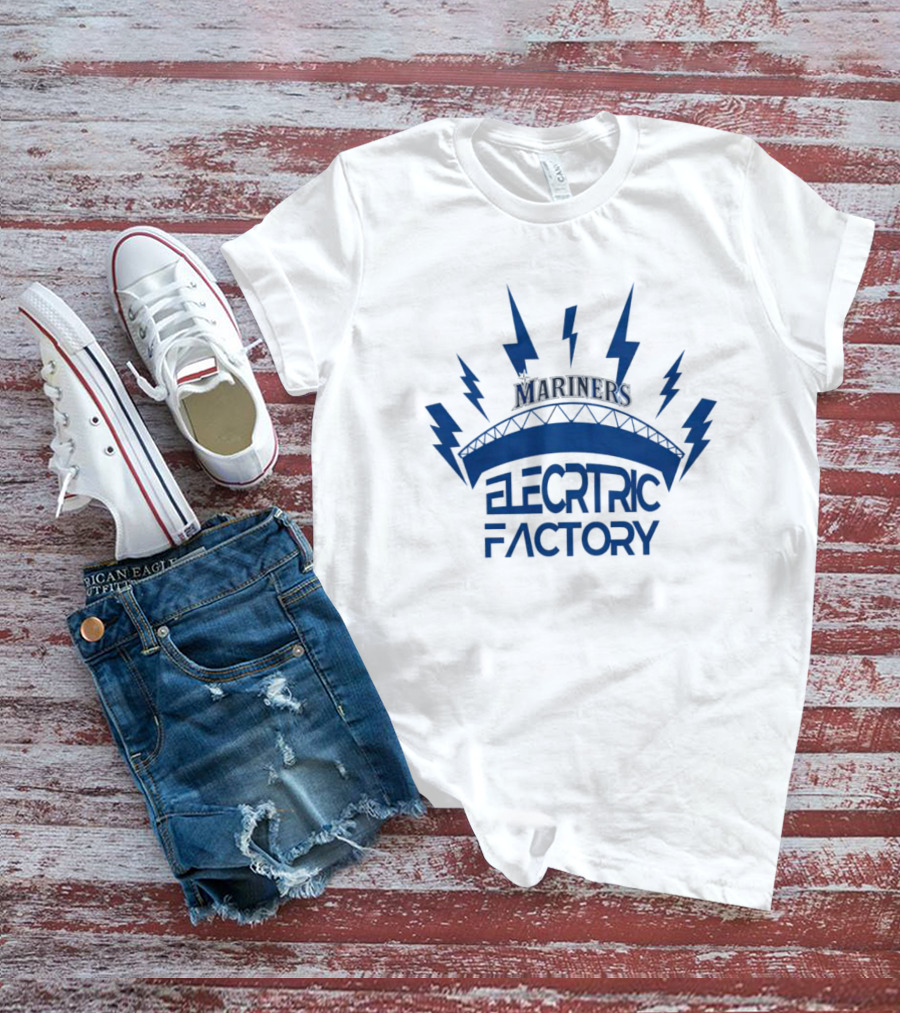 Mariners Electric Factory Lightning Bolts And Arch T-Shirt
