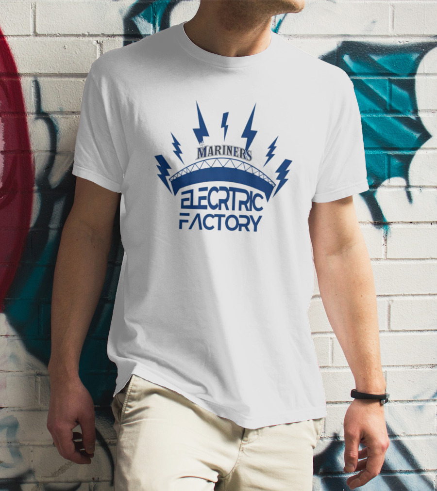 Mariners Electric Factory Lightning Bolts And Arch T-Shirt
