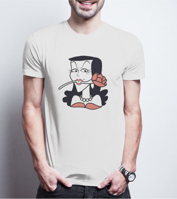 Natasha Fatale With Rose Iconic T-Shirt