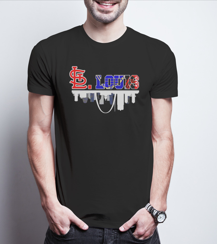 St Louis Sports City Skyline Inspired T-Shirt