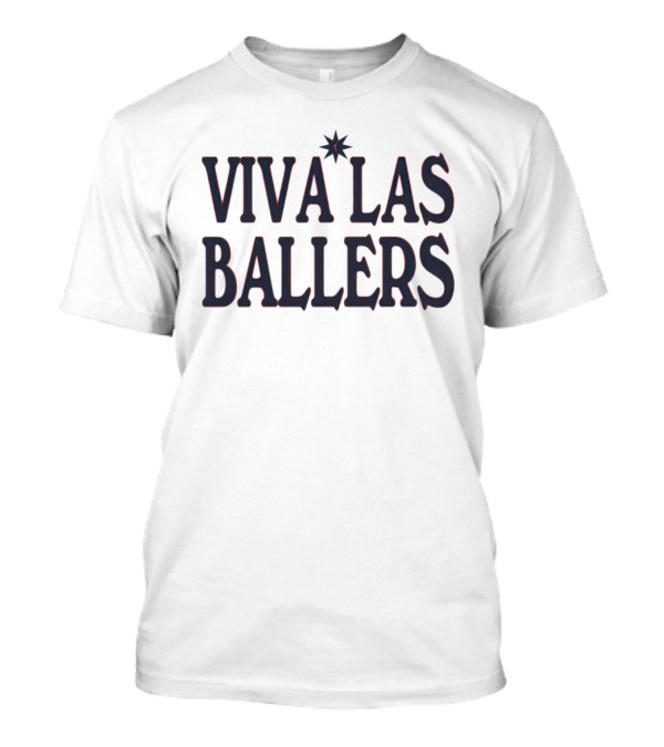 Viva Las Ballers Vegas Sports Enthusiasts Text T-Shirt