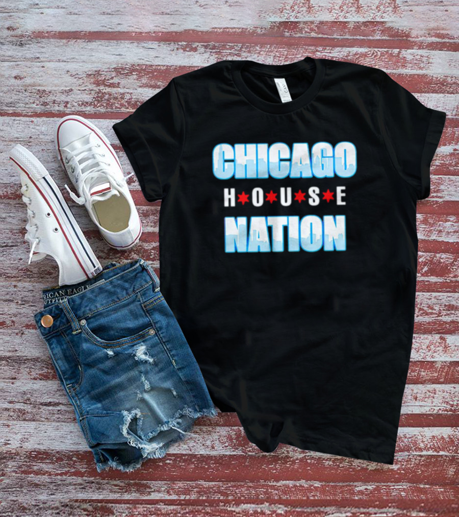 Chicago House Nation Skyline Stars T-Shirt