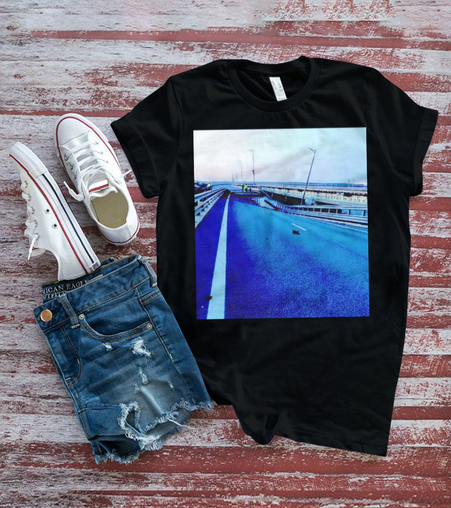Crimean Kerch Bridge Partial Collapse Scene T-Shirt