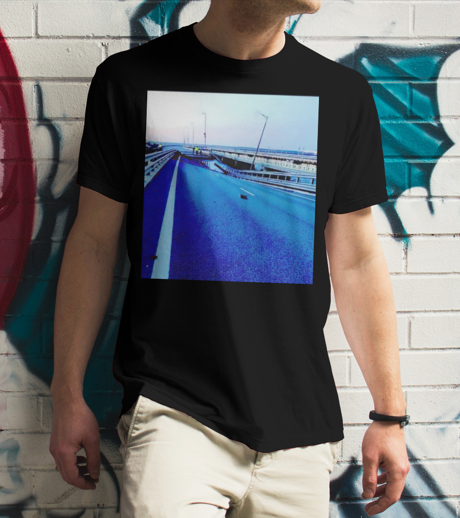 Crimean Kerch Bridge Partial Collapse Scene T-Shirt