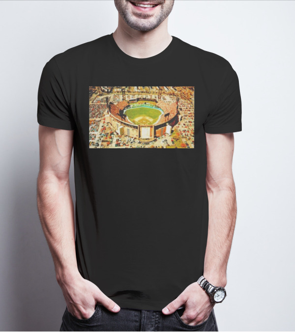 Baltimore Orioles Memorial Stadium Aerial View T-Shirt