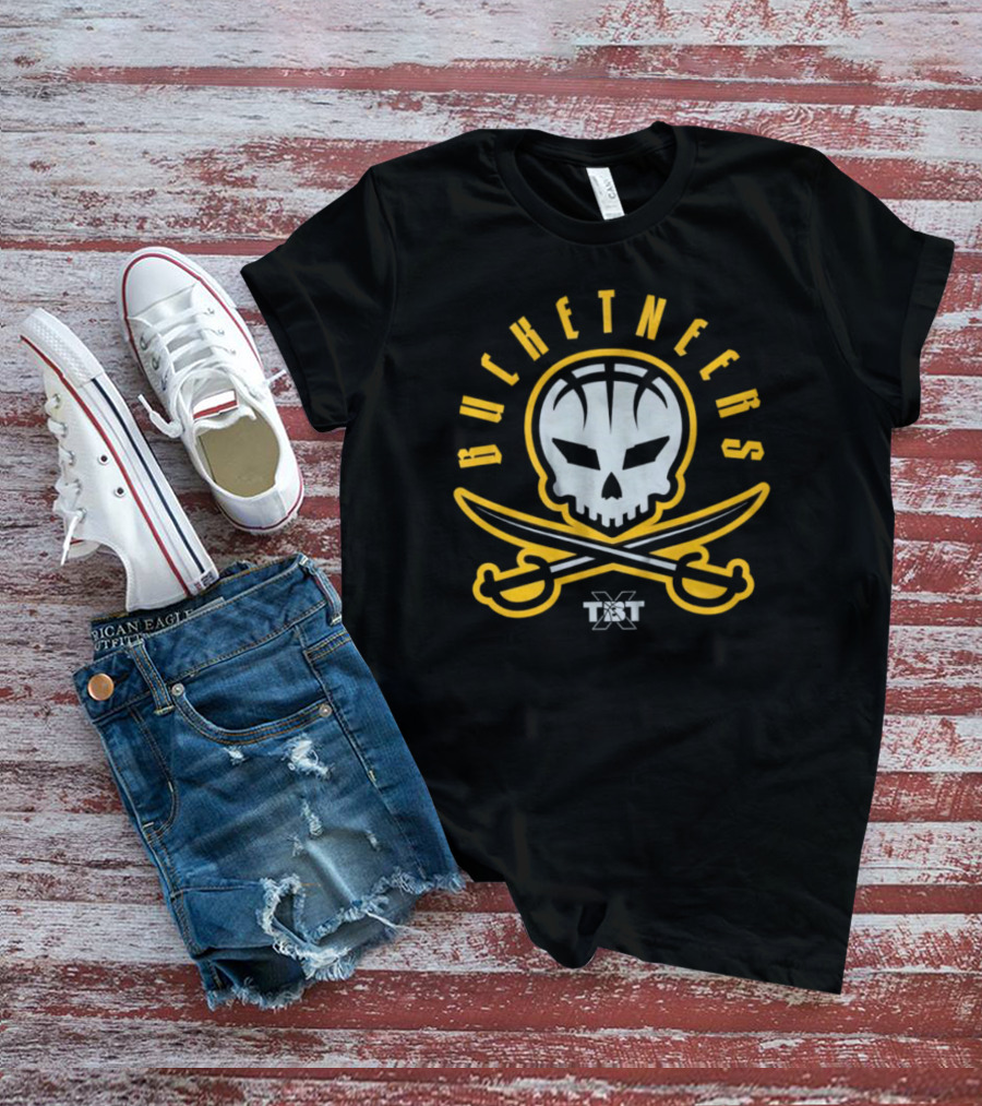 Bucketneers TBT Skull Basketball Swords T-Shirt