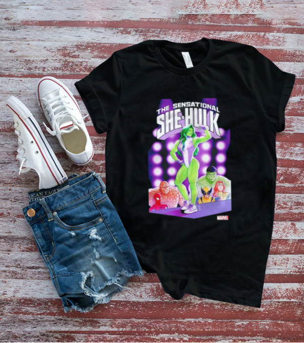 The Sensational She-Hulk Marvel Comic Heroes Hulk Spider-Man Wolverine T-Shirt