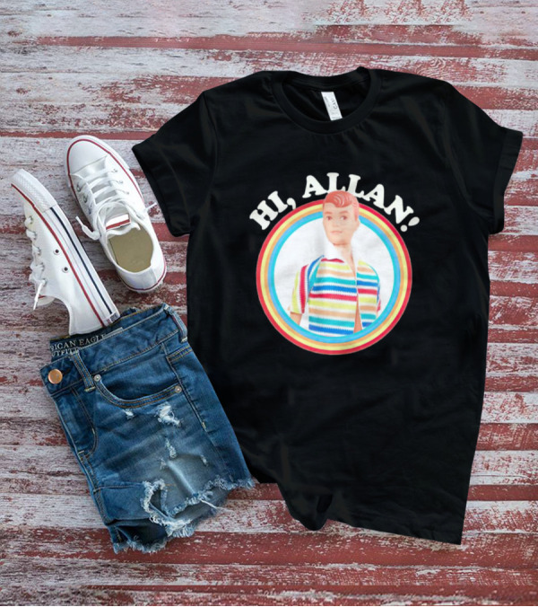 Hi Allan Barbie Rainbow Striped Shirt Colorful T-Shirt