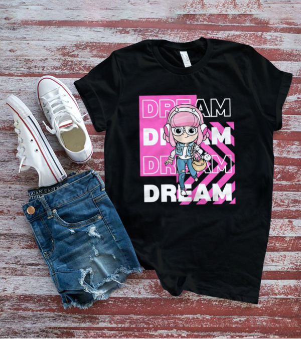 Dream Remix Pink Headphones Girl T-Shirt