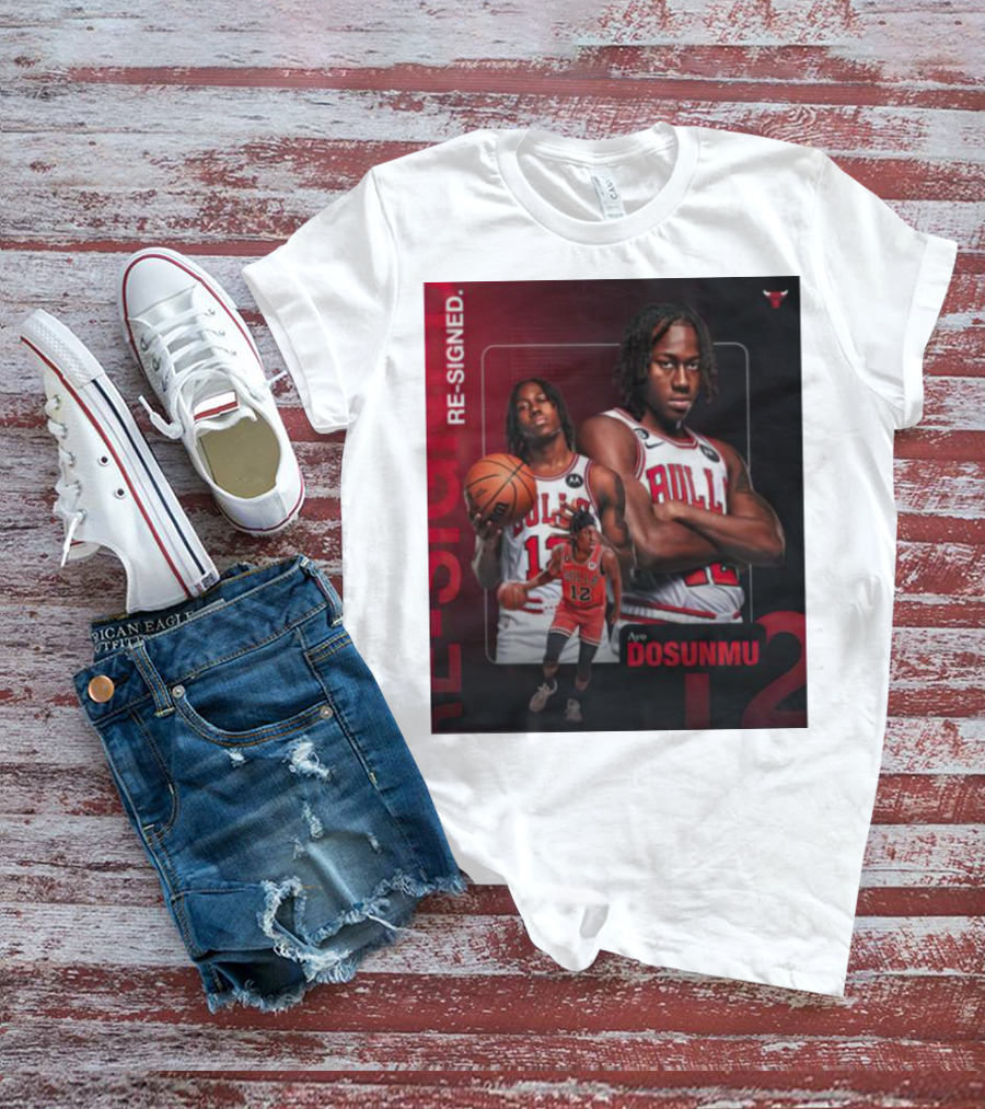 Chicago Bulls Ayo Dosunmu Re-Signed Number 12 T-Shirt