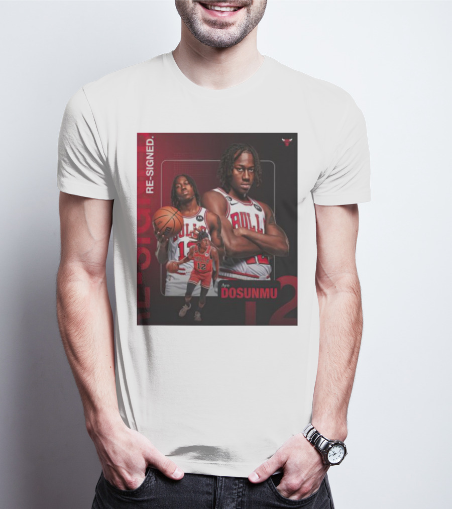 Chicago Bulls Ayo Dosunmu Re-Signed Number 12 T-Shirt