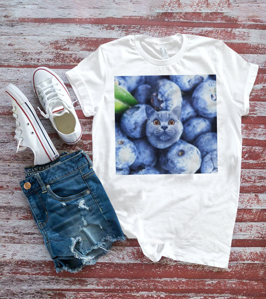Cat Blueberries Meme T-Shirt