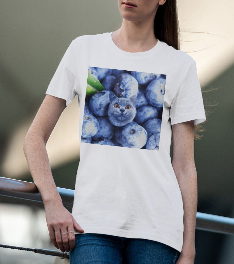 Cat Blueberries Meme T-Shirt