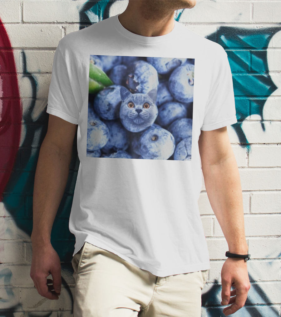 Cat Blueberries Meme T-Shirt