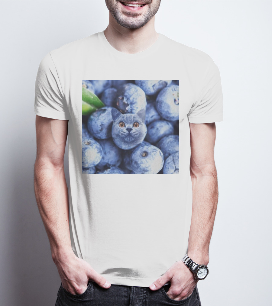 Cat Blueberries Meme T-Shirt