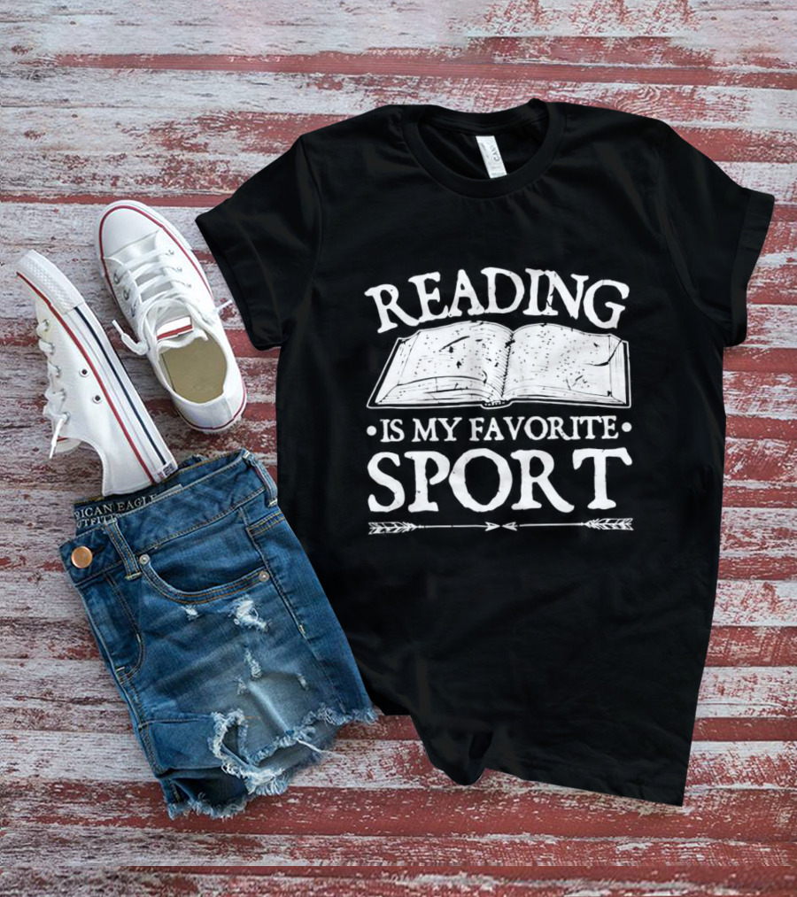 Reading Is My Favorite Sport Open Book T-Shirt