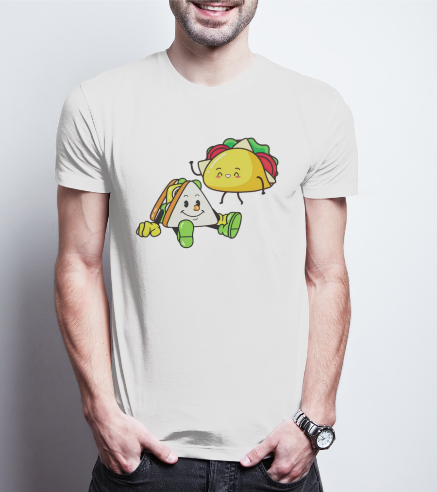 Tacos Friendship Day Happy Taco And Sandwich Duo T-Shirt
