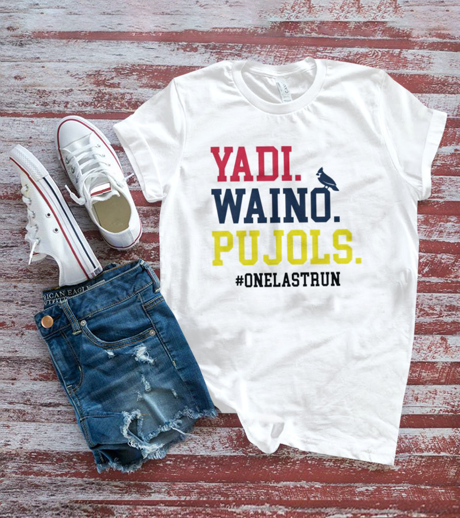 Yadi Waino Pujols One Last Run MLB Cardinals Legend Farewell T-Shirt