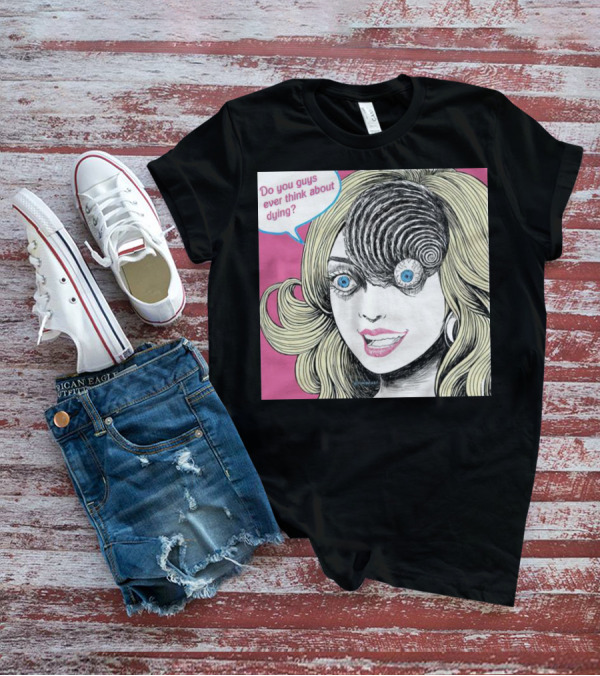 Junji Ito Barbie Do You Guys Ever Think About Dying Manga Horror Mashup T-Shirt