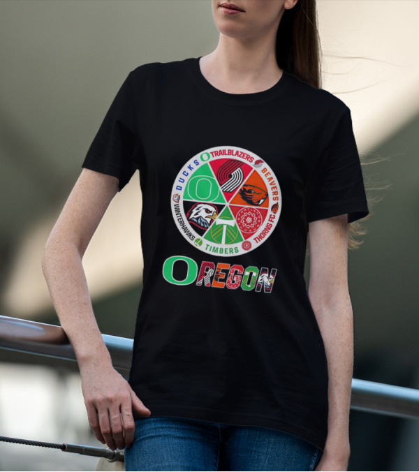 Oregon Winterhawks Ducks Trail Blazers Beavers Thorns FC Timbers Sports Team T-Shirt