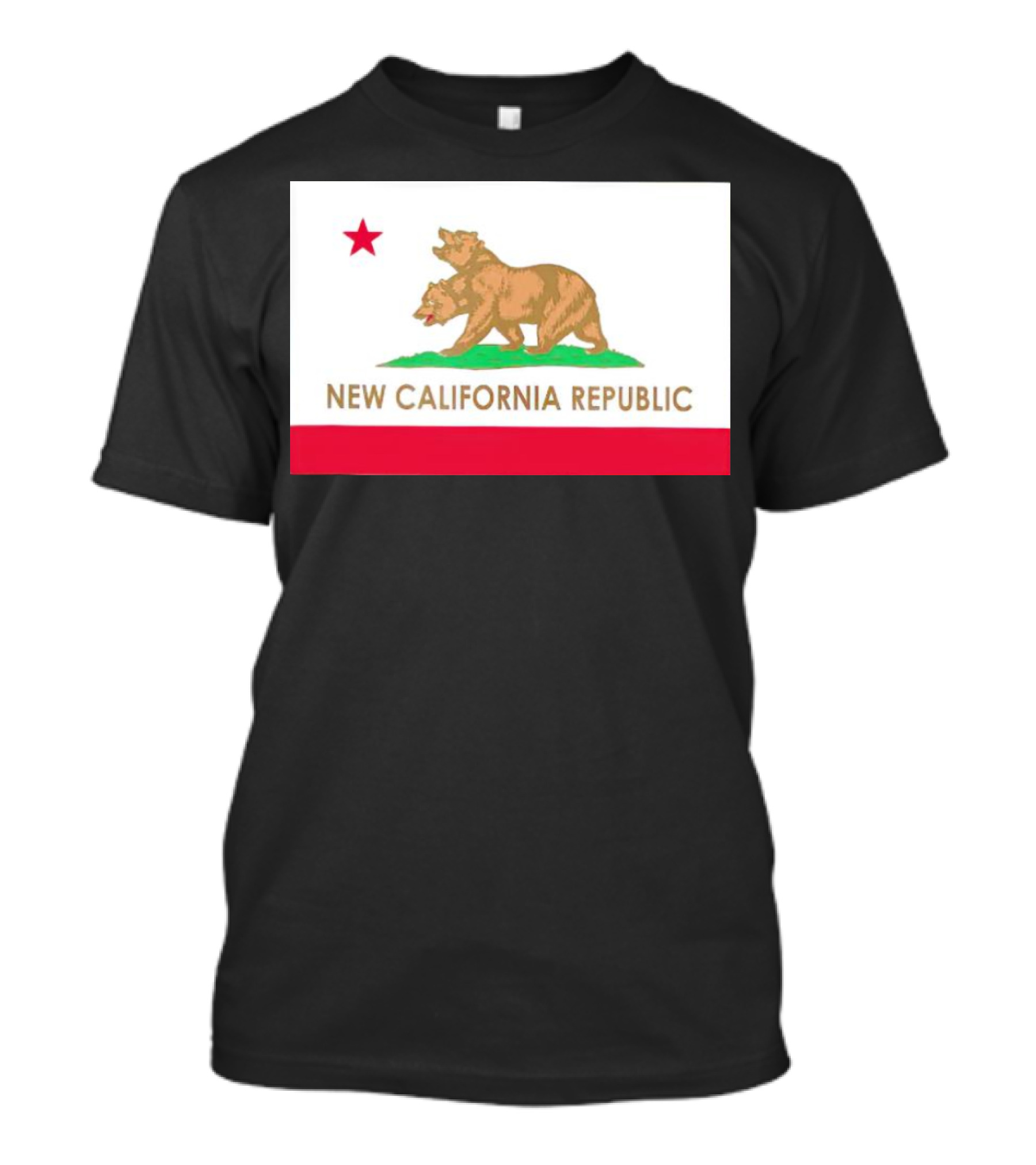 New California Republic Double Bear Flag T-Shirt