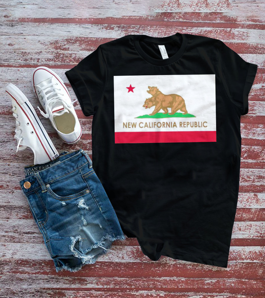 New California Republic Double Bear Flag T-Shirt