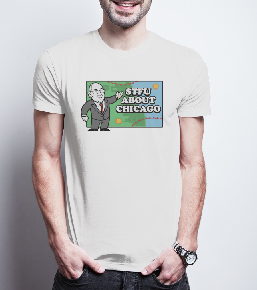 STFU About Chicago Weather Map Presenter T-Shirt
