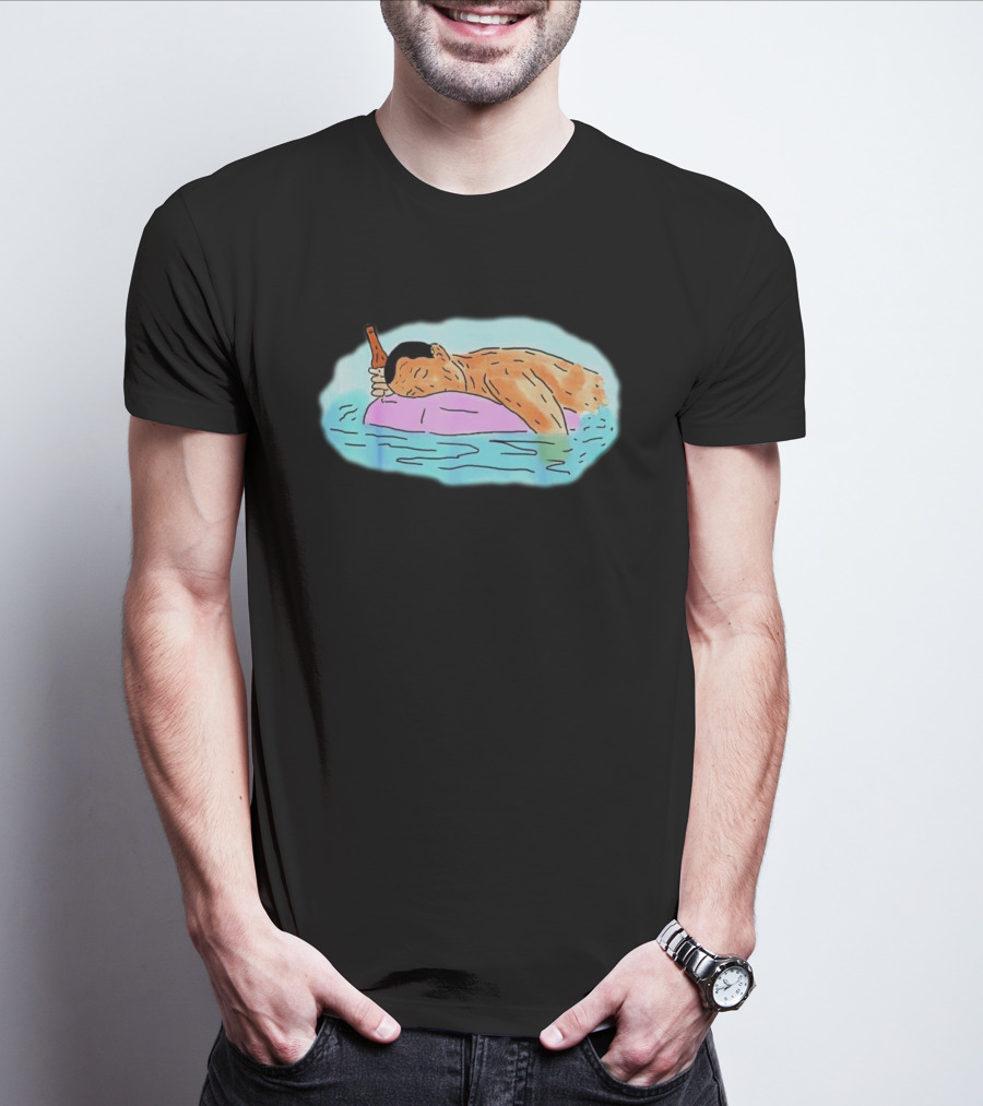 Kendall Roy Sleeping On Water With Bottle On Floatie T-Shirt