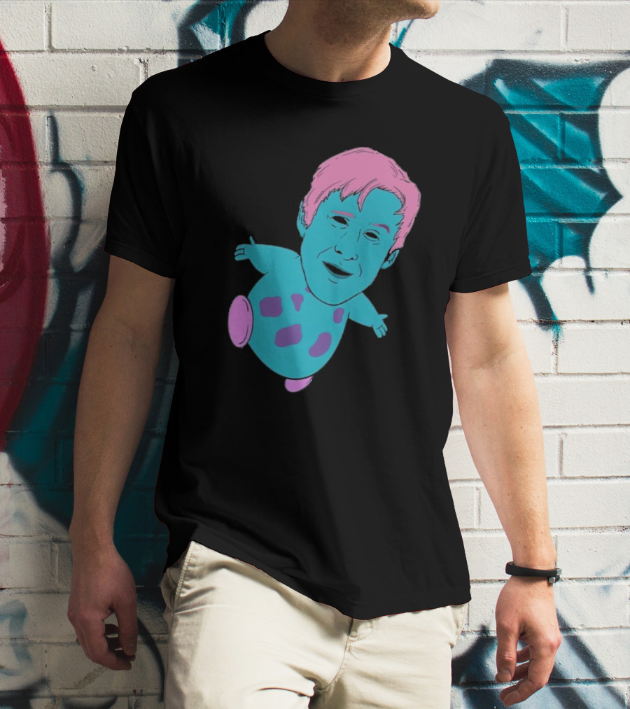 Ryan X Bibble Pink And Blue Character Fusion T-Shirt