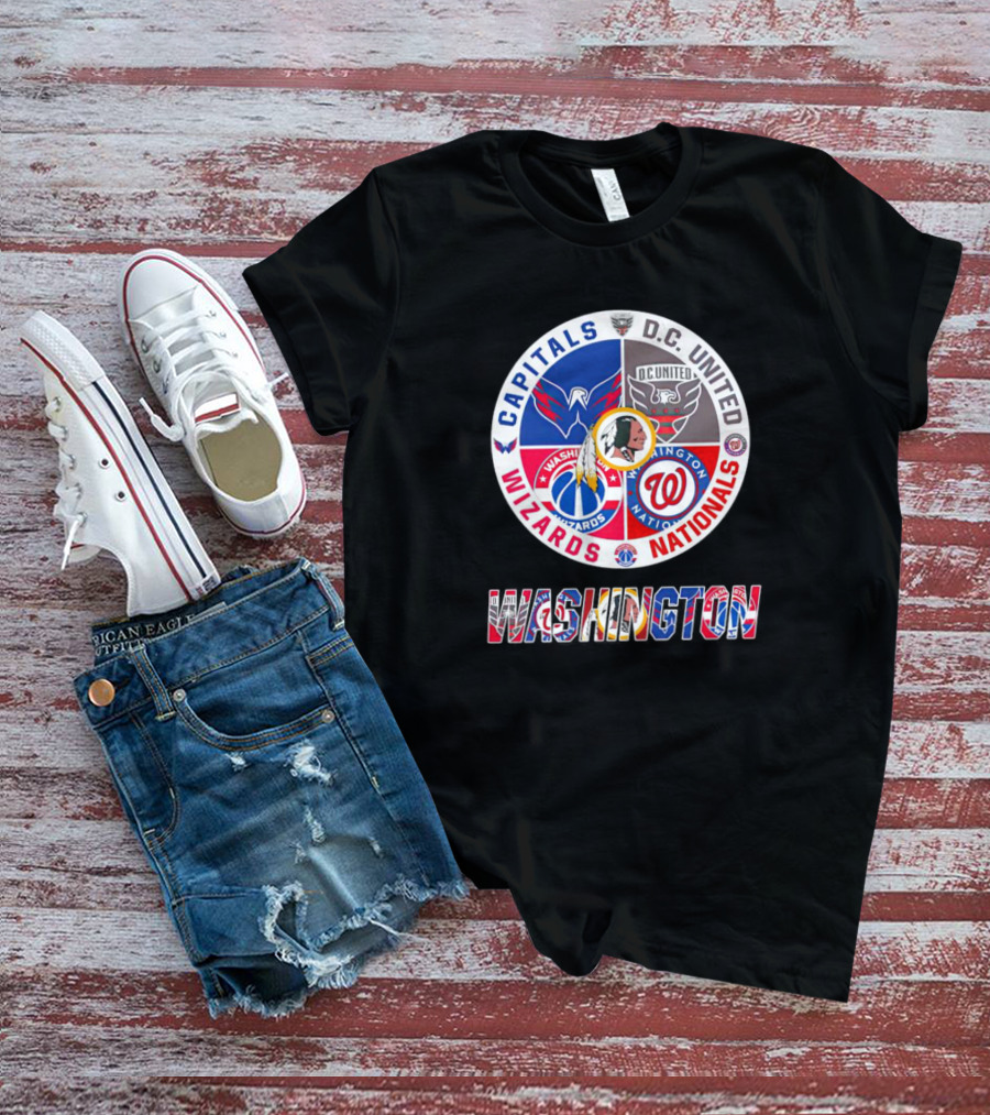 Washington Capitals Wizards DC United Nationals Sports Team T-Shirt